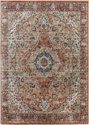 Lake View Traditional Burgundy Area Rug