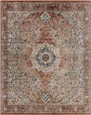 Lake View Traditional Burgundy Area Rug