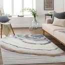 Xylotymbou Modern Ivory Area Rug