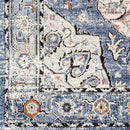 Dhometios Traditional Denim Area Rug