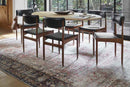 Gladbrook Traditional Rust Washable Area Rug