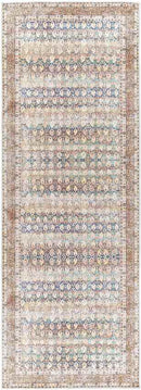 Goldfield Traditional Light Orange Washable Area Rug