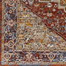 Houghton Traditional Dark Red Area Rug