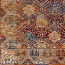 Trapeza Traditional Burgundy Area Rug