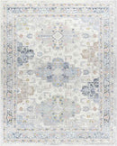 Lynch Traditional Light Blue Washable Area Rug