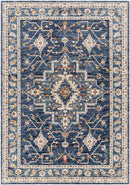 Anthon Traditional Dark Blue Area Rug