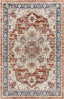Asbury Traditional Dark Red Area Rug