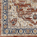 Asbury Traditional Dark Red Area Rug
