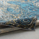 Xavion Modern Deep Teal/Dark Blue Area Rug