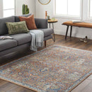 Rodney Coastal Burgundy Area Rug