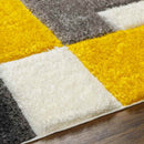 Satanta Modern Saffron/Light Gray Area Rug