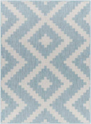 Squaw Global Sky Blue/Off-White Area Rug