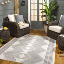 Templeton Global Silver Gray/Dark Gray Area Rug