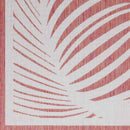 Tescott Coastal Dark Coral Area Rug
