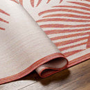 Tescott Coastal Dark Coral/Ivory Area Rug