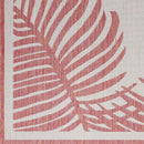 Tescott Coastal Dark Coral/Ivory Area Rug