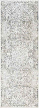 Dry Ridge Traditional Taupe Washable Area Rug
