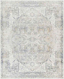 Dry Ridge Traditional Taupe Washable Area Rug
