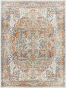Dry Ridge Traditional Rust Washable Area Rug