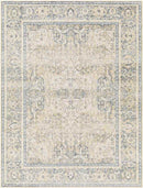 East Traditional Light Gold Washable Area Rug