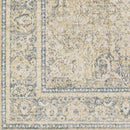 East Traditional Light Gold Washable Area Rug