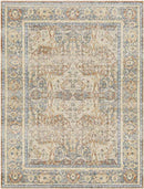 East Traditional Burnt Orange Washable Area Rug