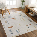 Elbing Modern Beige Washable Area Rug