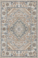 Ellinwood Traditional Oatmeal/Rust Washable Area Rug