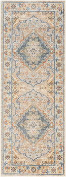 Ellinwood Traditional Oatmeal/Rust Washable Area Rug