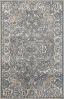 Elsmore Traditional Navy Blue Washable Area Rug