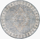 Elsmore Traditional Navy Blue Washable Area Rug