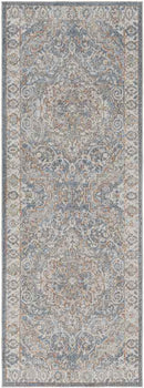 Elsmore Traditional Dark Blue Washable Area Rug