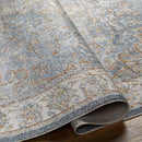Elsmore Traditional Dark Blue Washable Area Rug