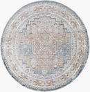 Emmett Traditional Navy Blue Washable Area Rug