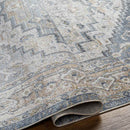 Emmett Traditional Navy Blue Washable Area Rug