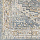 Emmett Traditional Navy Blue Washable Area Rug