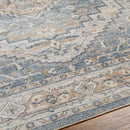 Emmett Traditional Navy Blue Washable Area Rug