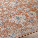 Erlanger Traditional Burnt Orange Washable Area Rug