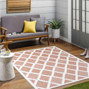 Calloway Modern Burnt Orange Area Rug