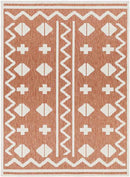 Cantril Modern Burnt Orange Area Rug