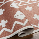 Cantril Modern Burnt Orange Area Rug