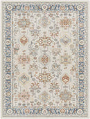Wall Lake Traditional Beige Washable Area Rug