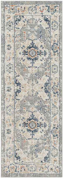 Warfield Traditional Light Gray Washable Area Rug