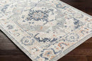 Warfield Traditional Light Gray Washable Area Rug