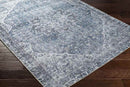Waterville Traditional Blue Washable Area Rug