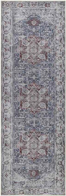 Wellsville Traditional Slate Washable Area Rug