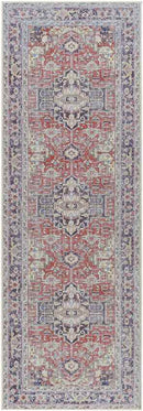 Wheatcroft Traditional Dark Red Washable Area Rug
