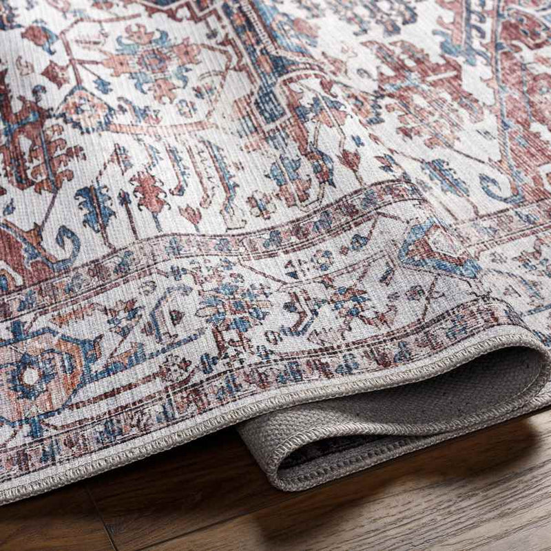 Wolf Creek Traditional Navy Washable Area Rug