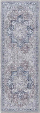 Worthville Traditional Taupe Washable Area Rug