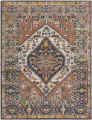 Druid Hills Traditional Burnt Orange Area Rug